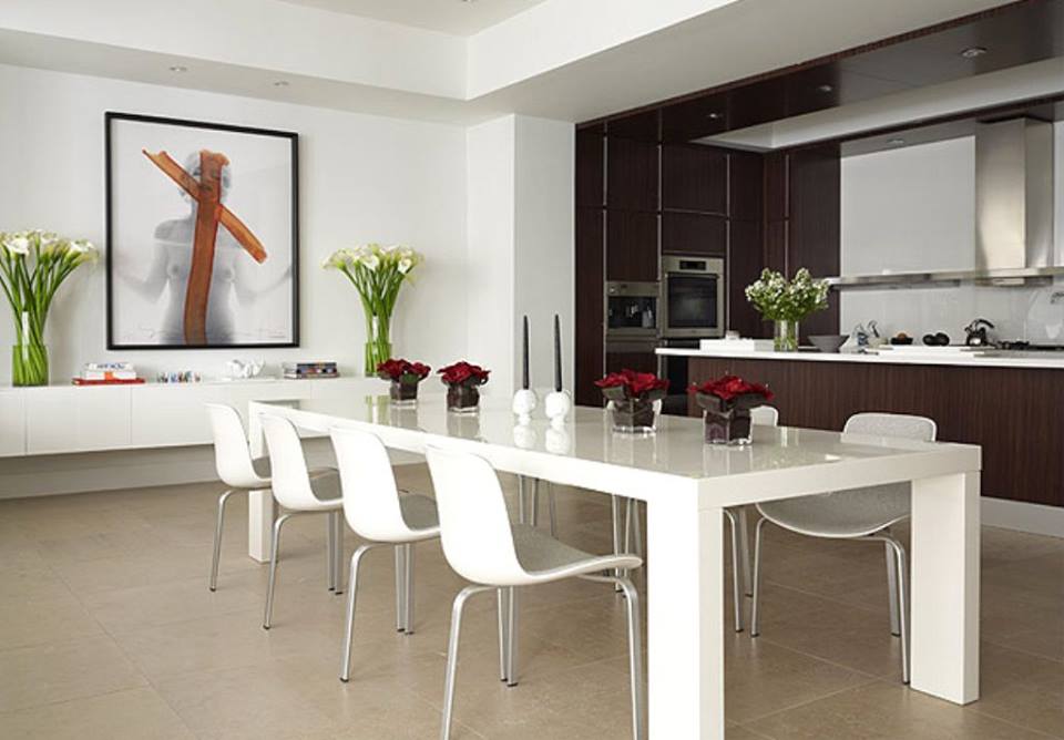 Modern White Dining Room Decor