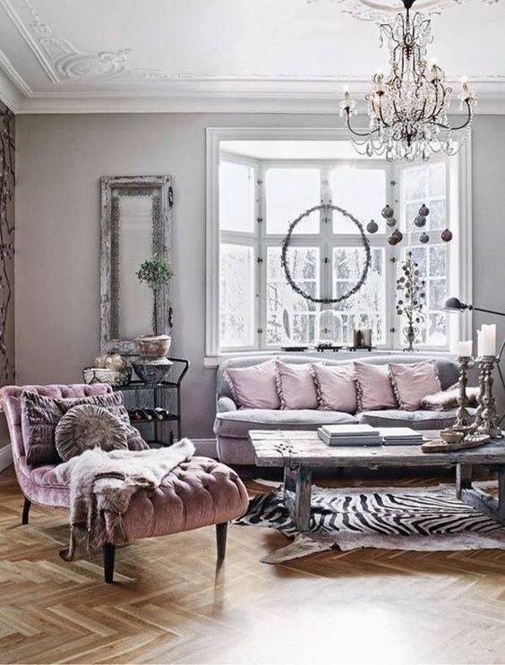 Parisian Shabby Rustic Living Room