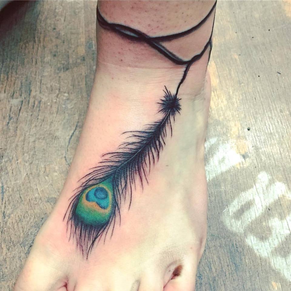 Peacock Feather Anklet