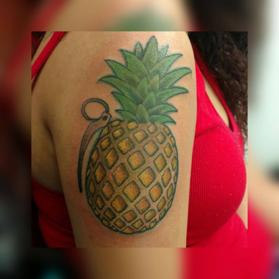 Pineapple Grenade Tattoo.