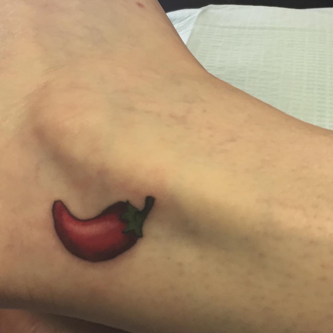 Red Pepper On Ankle