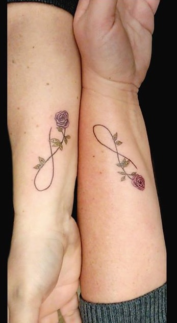 Rose Tattoo With Infinity
