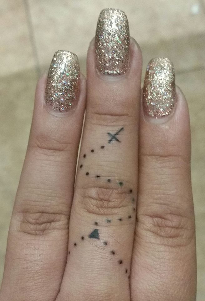 Rosery Finger Tattoo