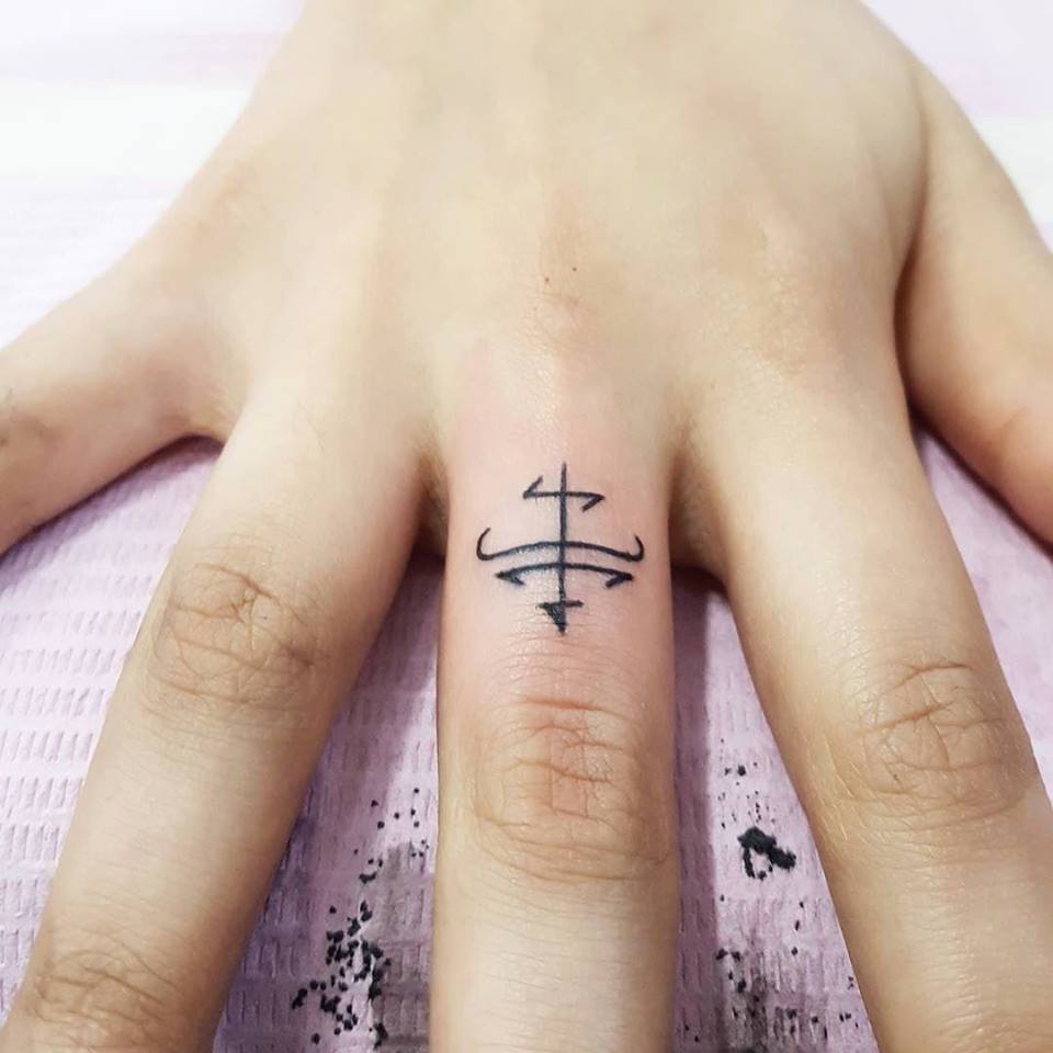 Sign Finger Tattoo