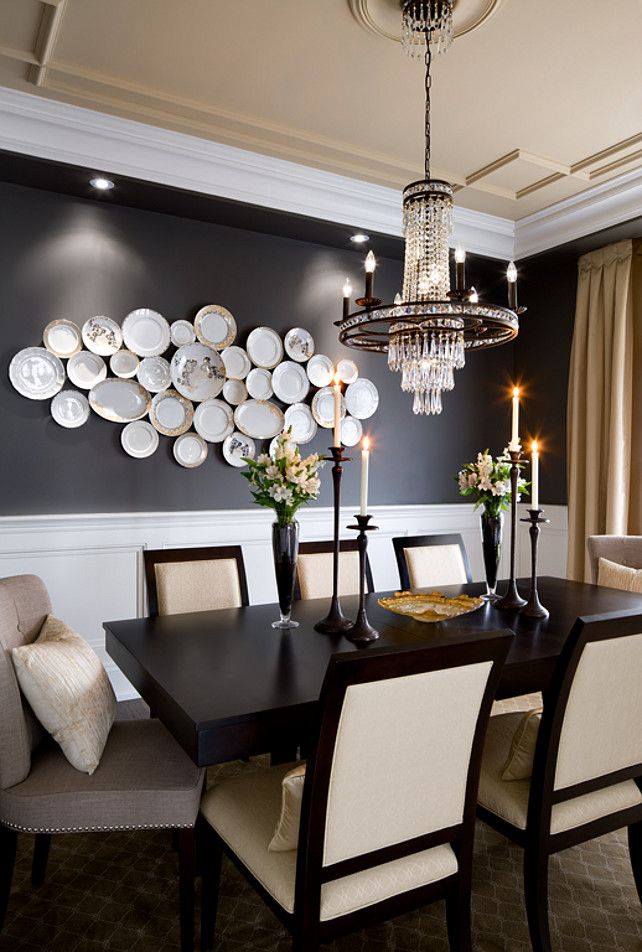 Tailored Dining Room With Beautiful Chandelier And Furniture