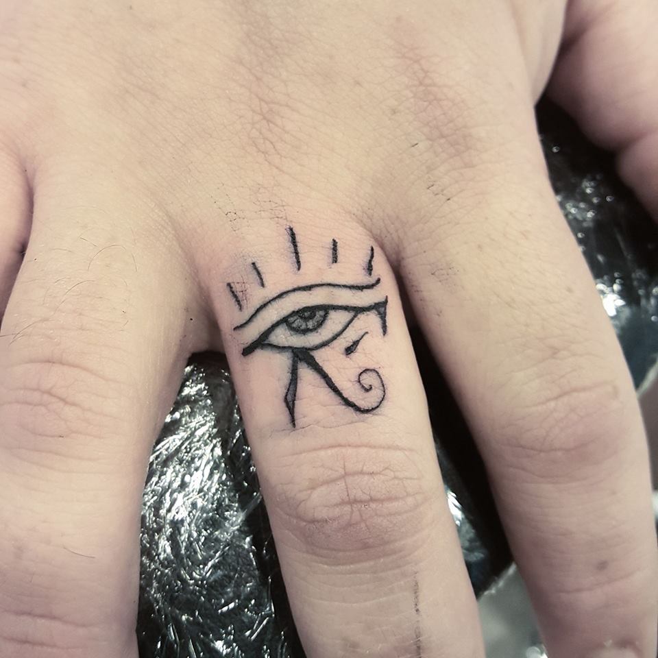Tears In Eye Finger Tattoo