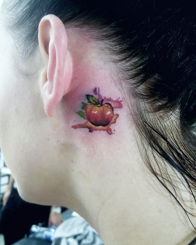 Tiny Apple Tattoo