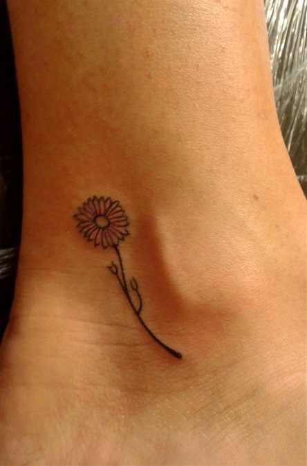 Tiny Flower On Ankle