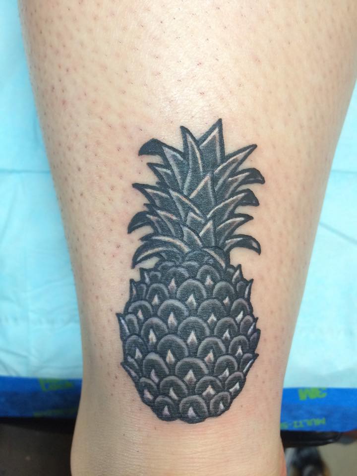 Tiny Pineapple On Lower Leg
