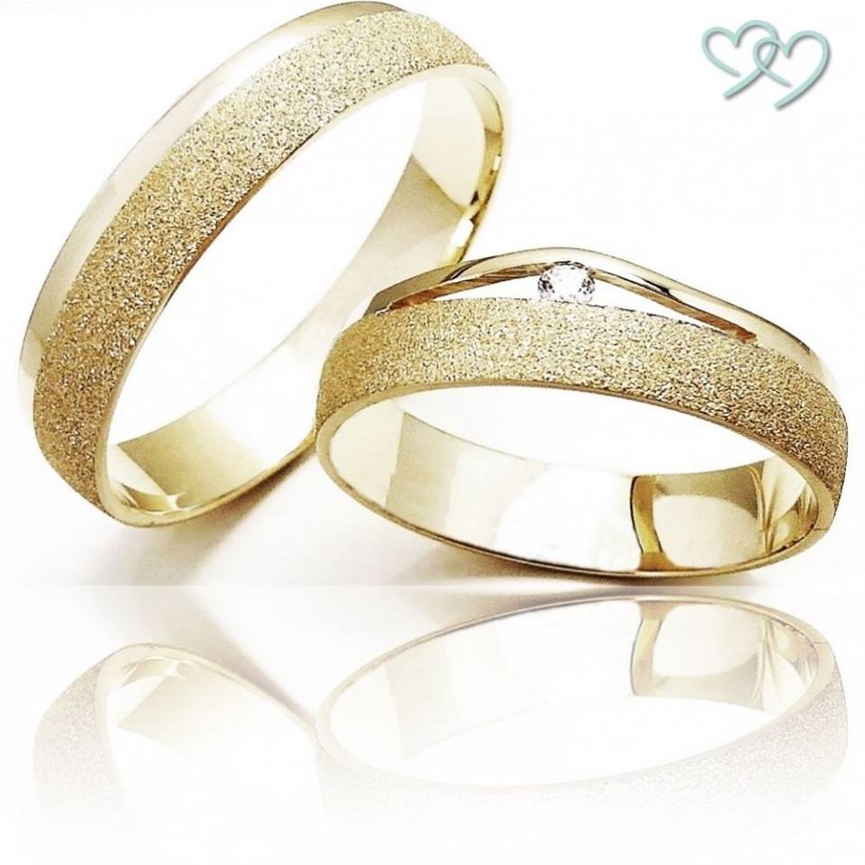 Titanium Diamond Couple Wedding Rings