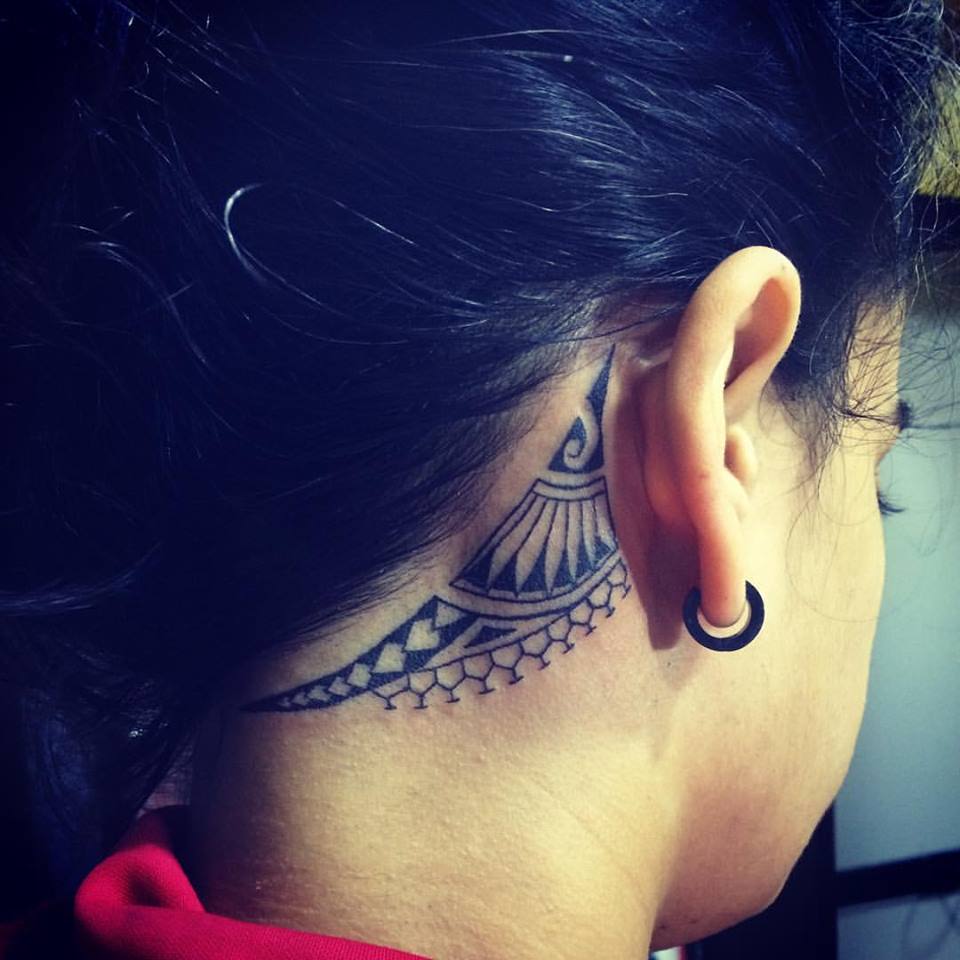 Tribal Tattoo On Hairline