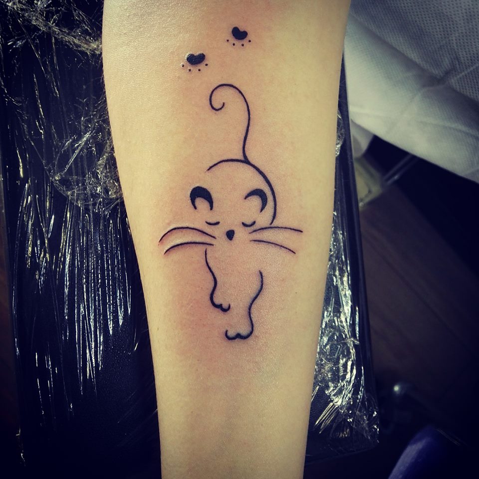 Absolutely Stunning Cat Tattoo On Arm