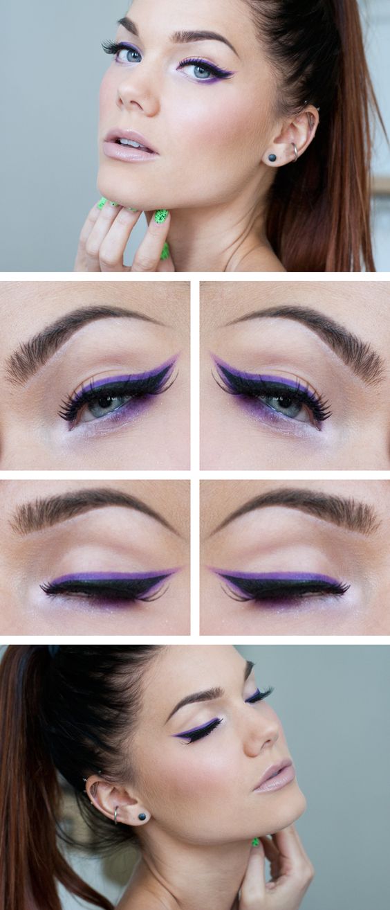 Alluring Purple & Black Eyeliner