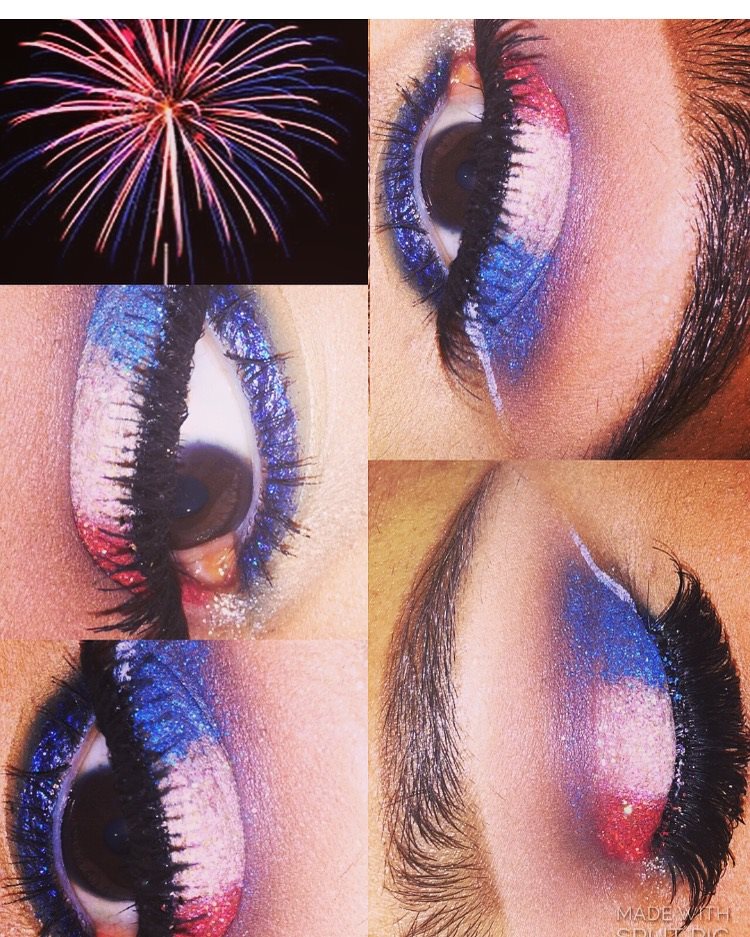Beautiful Patriotic Eye Makeupp