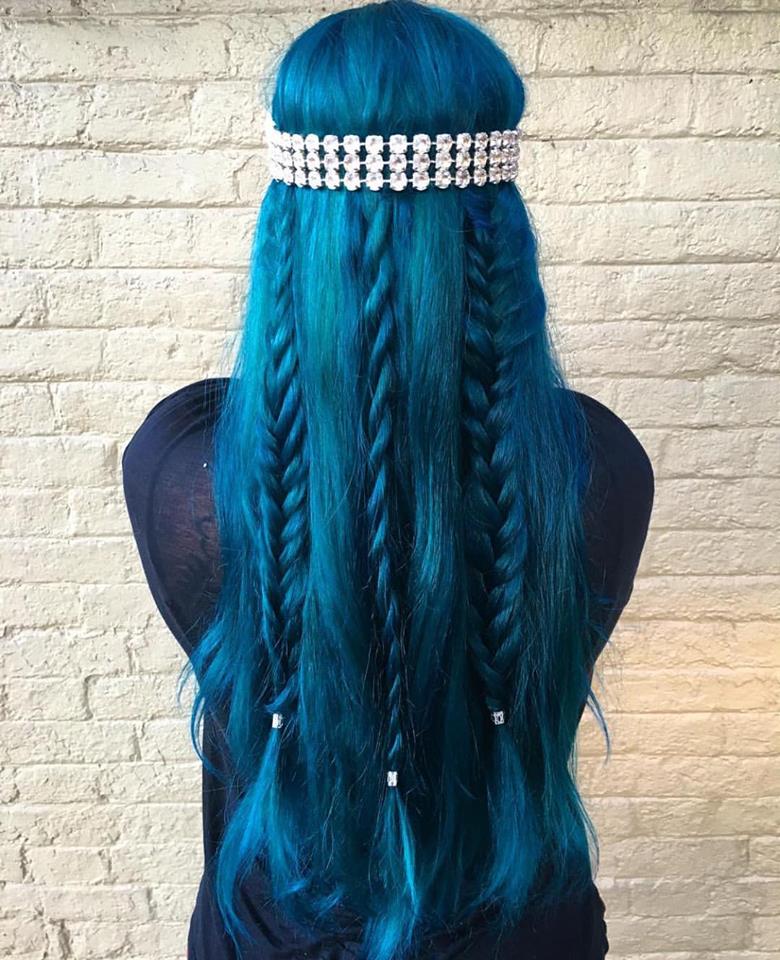 Blue Color Boho Hairs