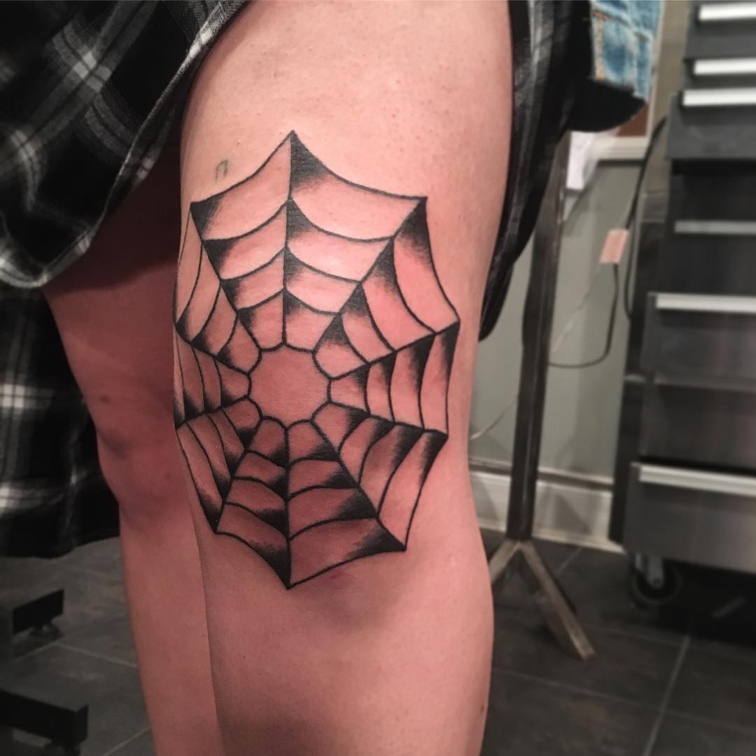 Dashing Spider Web Tattoo