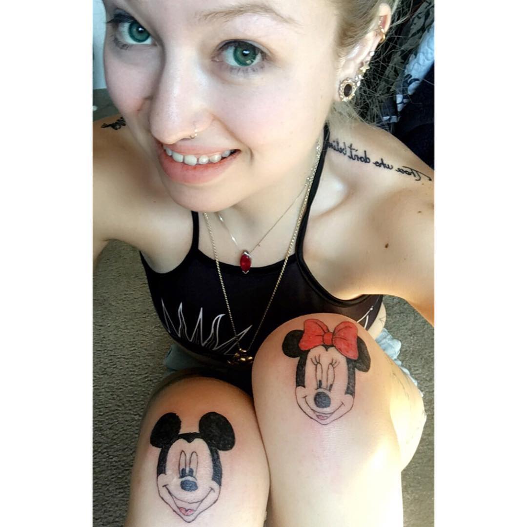 Disney Tattoo On Knee