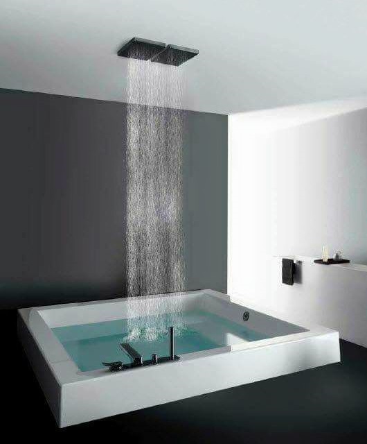 Elegant Rain Shower Design For Charming Bathroom