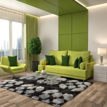 Glamorous Green & White False Ceiling Design