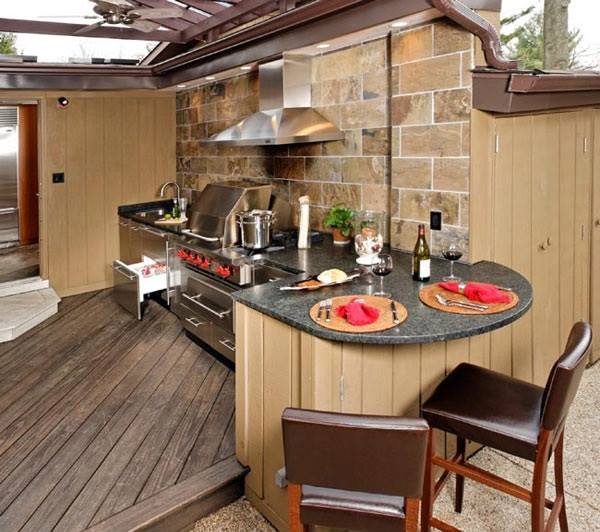 Incredible Space For Kitchen In Backyard