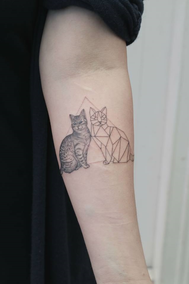 Relastic Cats Tattoo