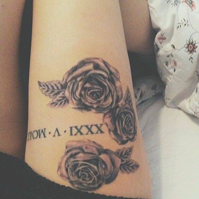 Roses With Roman Numerals