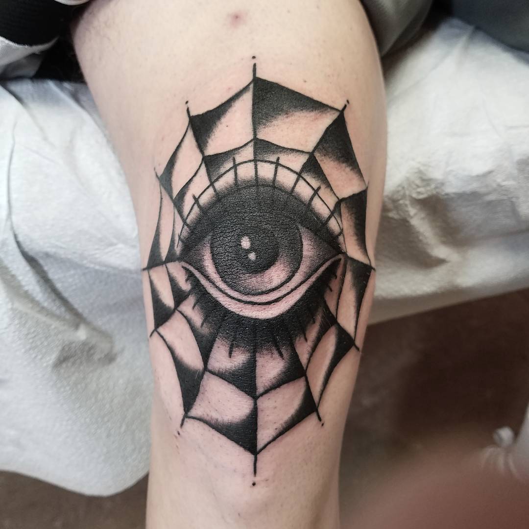 Spider Web Eye Tattoo