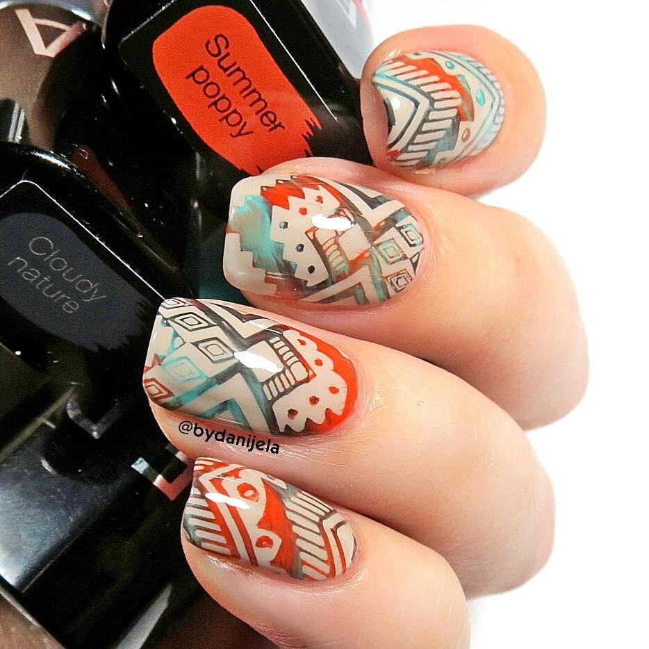 Unique Stamping Boho Style Nail Art