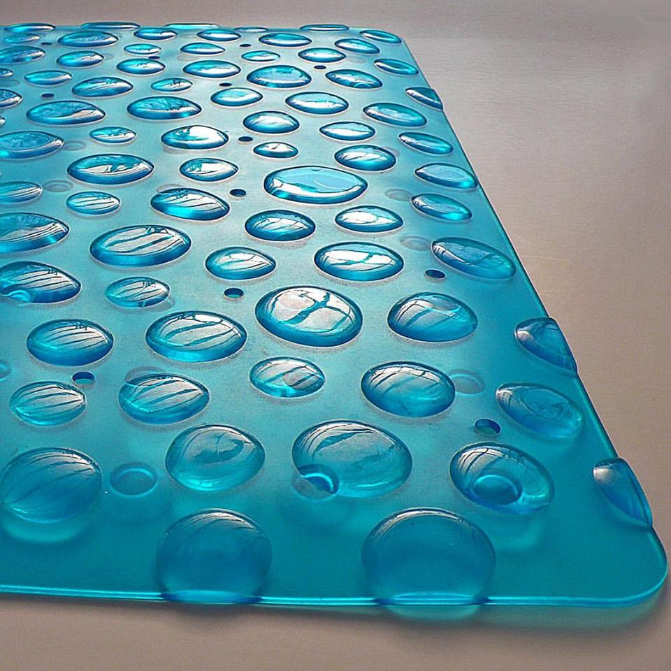 3D Texture Flat Droops Bath Mat Design