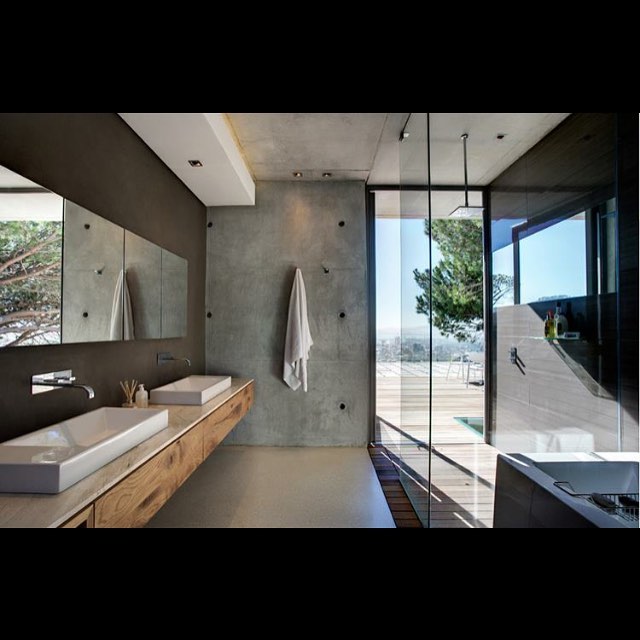 Adorable Contemporary Bathroom Design With Natural View