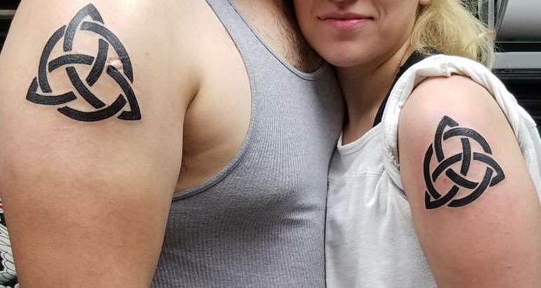Adorable Sibling Tattoo On Sleeve