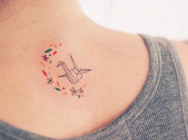 Alluring Minimalist Tattoo Design On Neck
