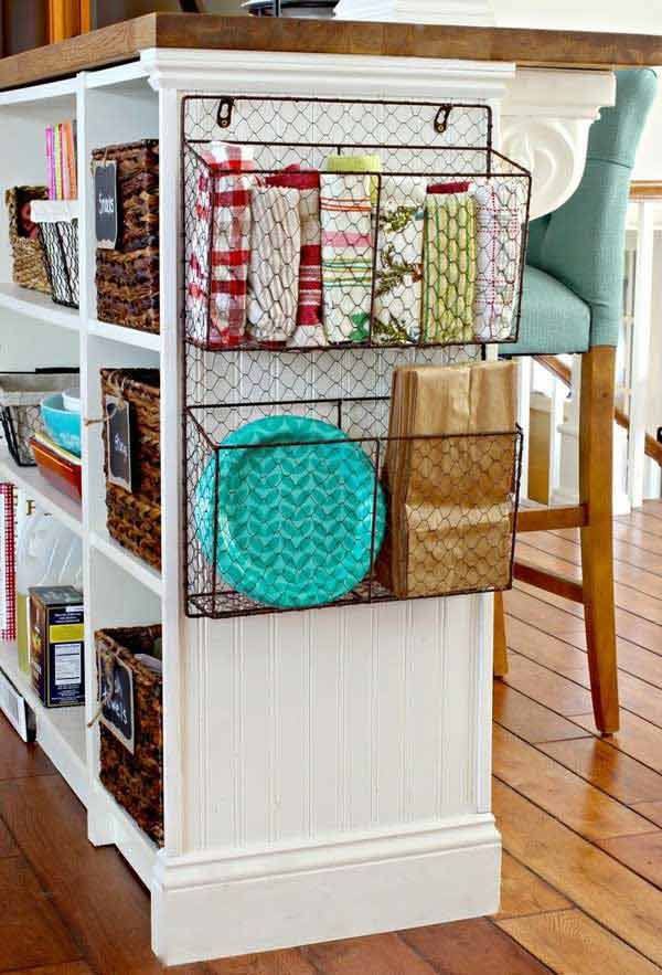 Baskets For Extra Storage In Small Kitchen Space