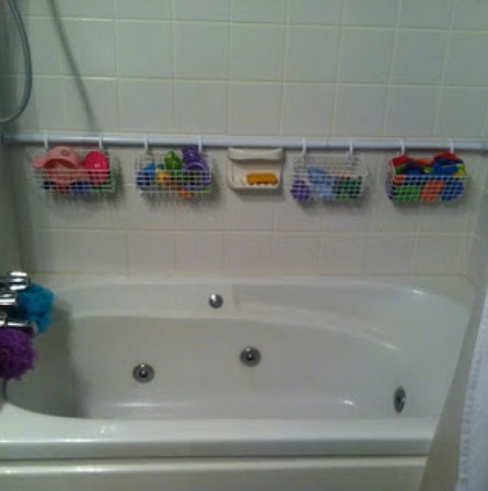 Bathtub Toy Storage Idea