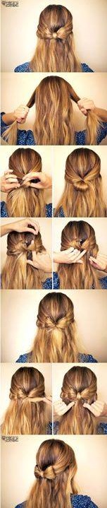 Bow Hairstyle For Second Day