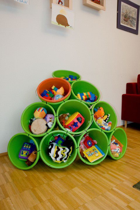 Cheaper & Easiest Way To Store Toys On Floor By Using Buckets