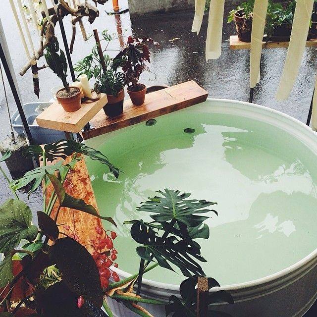 DIY Stock Tank Pool In Small Home