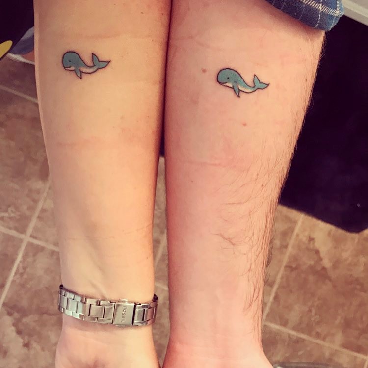 Exclusive Little Whale Sibling Tattoo