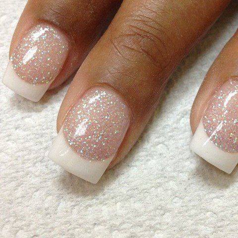 Glitter French Nails