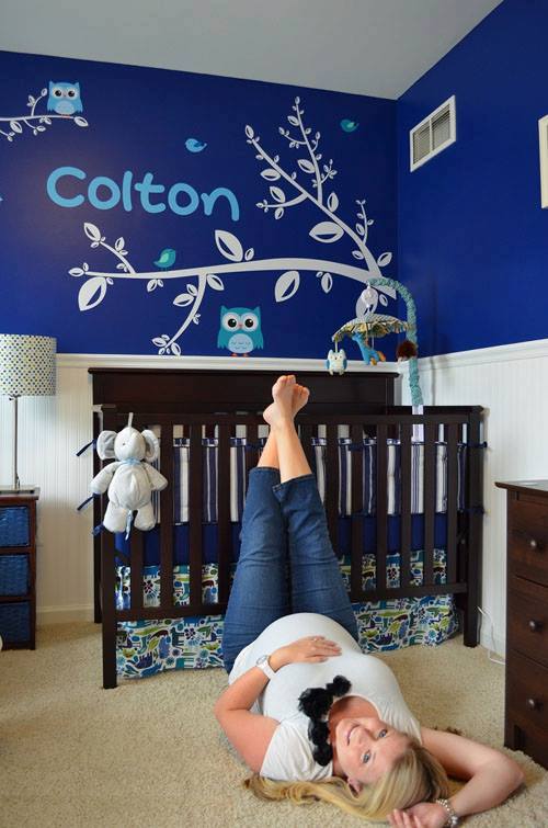 Mind Blowing Blue Theme Nursery With Adorable Wall Paint Idea
