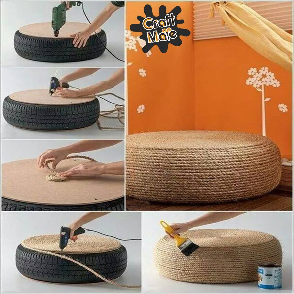 Old Tyre Is Used For Sitting