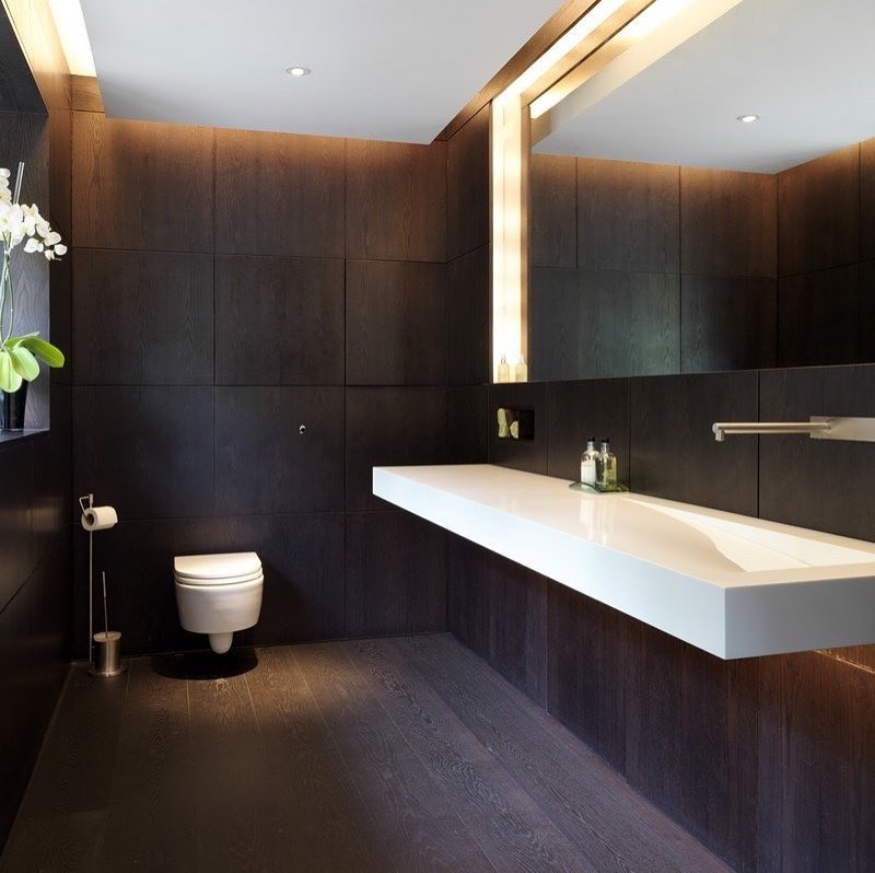 Timber Finish Contemporary Bathroom Design