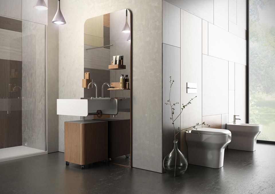 Well Designed Contemporary Bathroom Design With Modular Concepts Of Furniture & Ceramic Elements