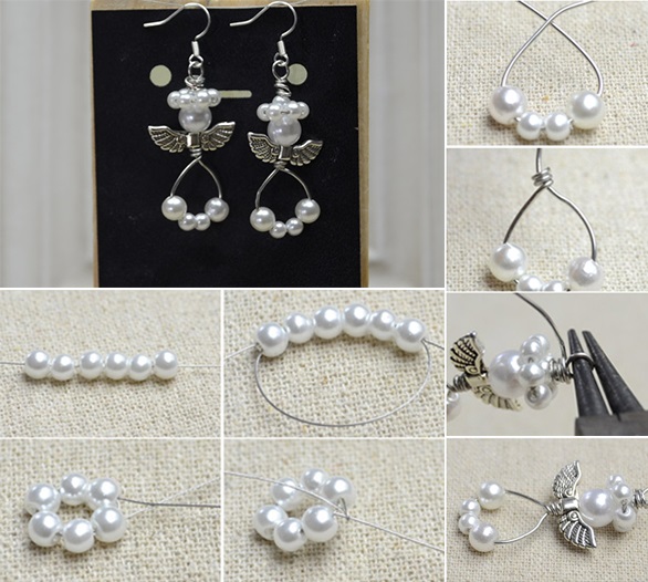 Absolutely Chic DIY Angel Earrings With Pearls And Wires