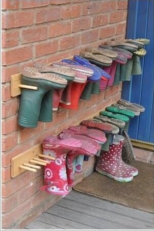 Adorable Coat Rack Used As A Shoe Storage