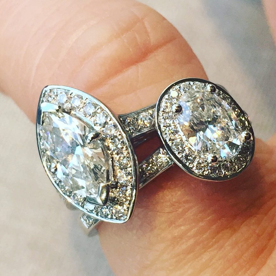 Alluring Fancy Cut Diamond Engagement Ring