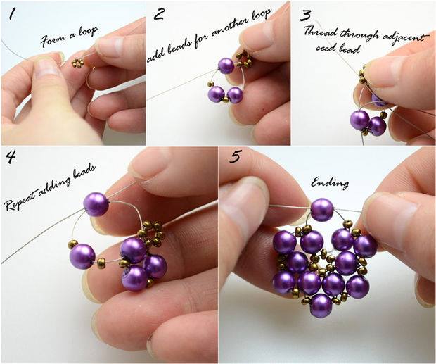 Alluring Purple DIY Beaded Earrings