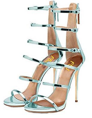 Attractive Gladiator Sandals Open Toe High Heels Pumps With Strappy Buckle