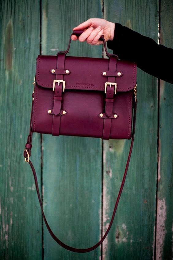 Attractive Purple Top Handle Bag