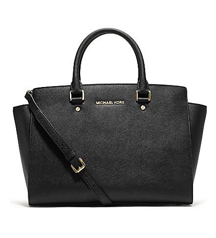 Charming Black Top Handle Satchel Bag For Work
